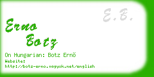 erno botz business card