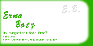 erno botz business card